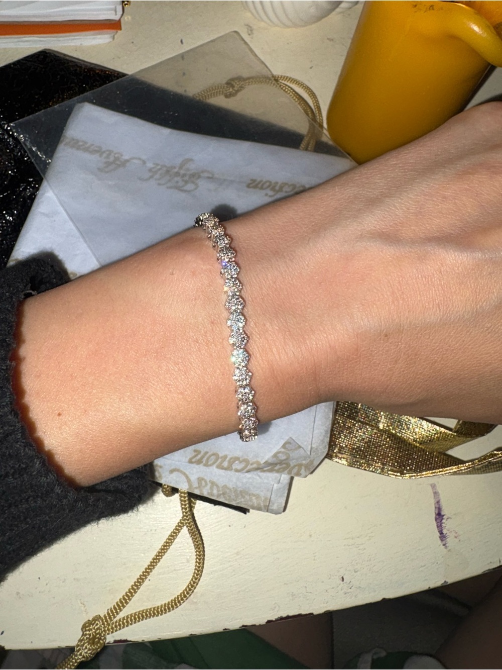Classic Sparkling Tennis Bracelet - Silver Crystal